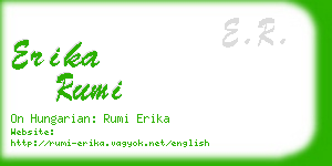 erika rumi business card